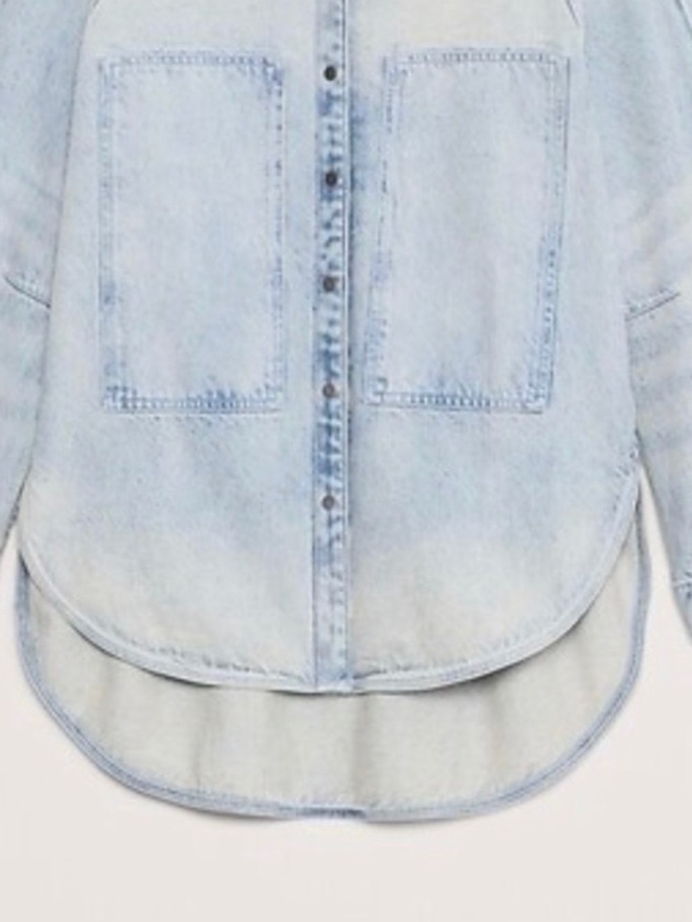 Light Blue Denim Oversized Shirt for - Casual Button-Up.  New never worn